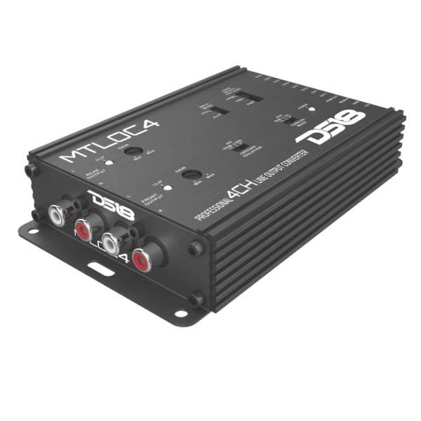 DS18 4-Chnl Speaker Emulator Remote Out Level Matching Controls LED Clip Indicator Hi/Low Converters