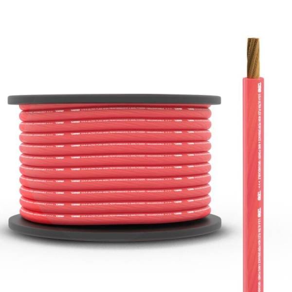 DS18 4-GA Power And Ground 100-Feet Red