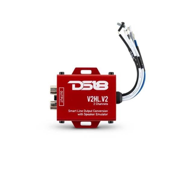 DS18 Hi/Low Converter 2-Chnl Speaker Emulator Remote Out For Adding Aftermarket Amps To Any System