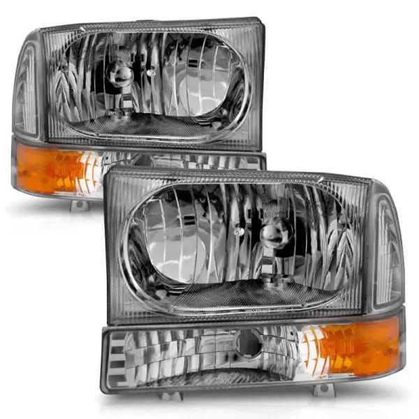 ANZO 2000-2004 Ford Excursion Crystal Headlights Chrome w/ Corner Lights 2pc thumbnail 3