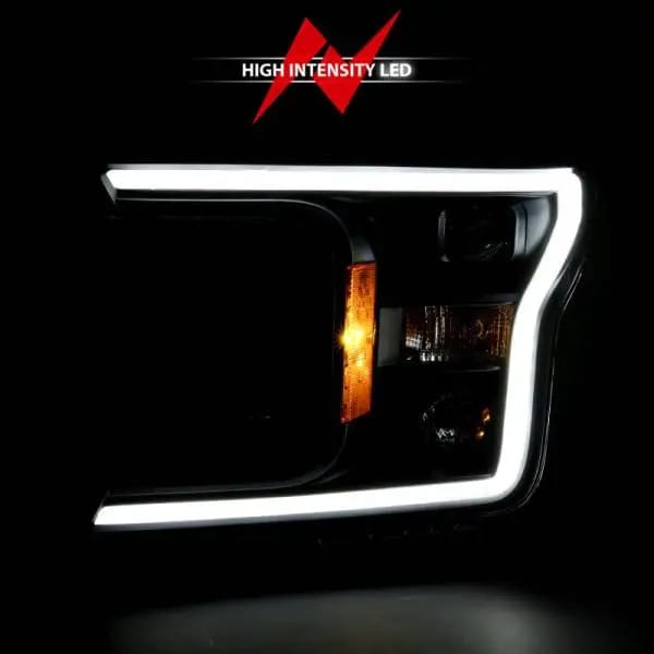 ANZO 2018-2019 Ford F-150 Projector Plank Style H.L. Black Amber (Without Switchback) thumbnail 10