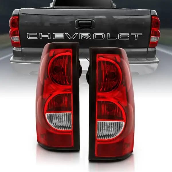 ANZO 2004-2007 Chevy Silverado Taillight Red/Clear Lens w/Black Trim (OE Replacement) thumbnail 2