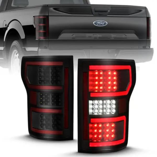 ANZO 18-19 Ford F-150 LED Taillight Black Housing Clear Lens Red Light Bar W/Sequential thumbnail 5