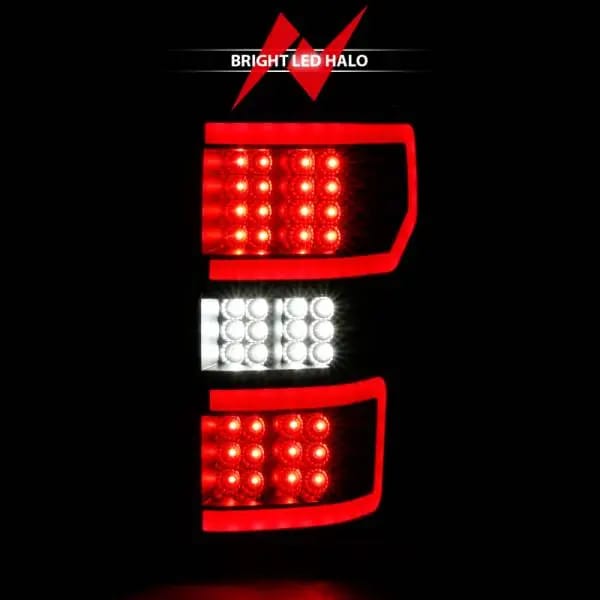 ANZO 18-19 Ford F-150 LED Taillight Black Housing Clear Lens Red Light Bar W/Sequential thumbnail 6