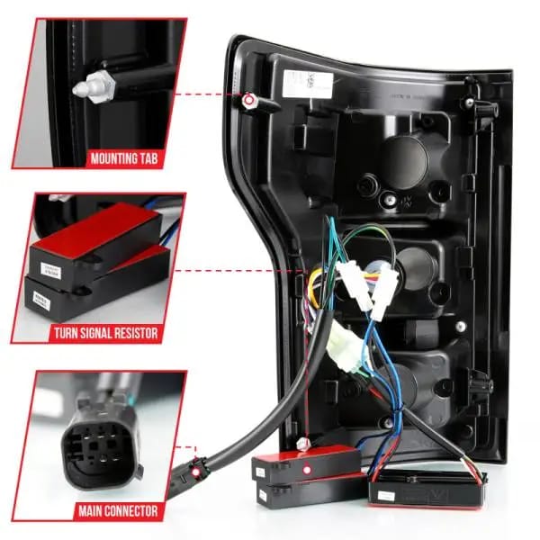 ANZO 18-19 Ford F-150 LED Taillight Black Housing Clear Lens Red Light Bar W/Sequential thumbnail 9