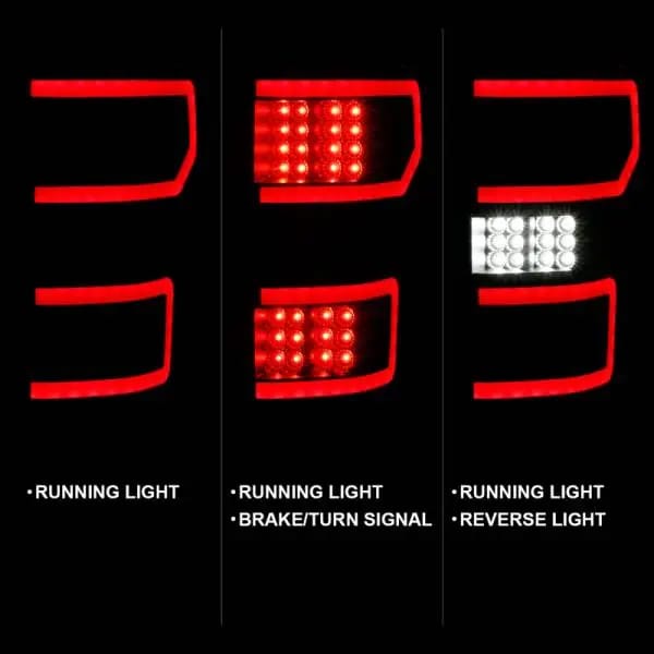 ANZO 18-19 Ford F-150 LED Taillight Black Housing Clear Lens Red Light Bar W/Sequential thumbnail 11