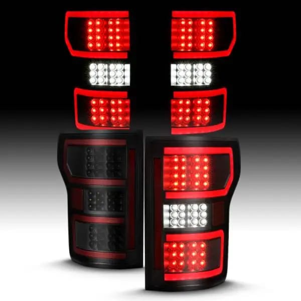 ANZO 18-19 Ford F-150 LED Taillight Black Housing Clear Lens Red Light Bar W/Sequential thumbnail 12