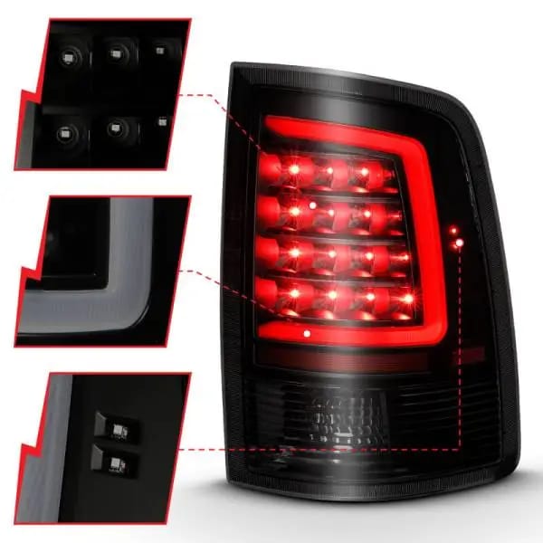 ANZO 2009-2018 Dodge Ram 1500 LED Taillight Plank Style Black w/Smoke Lens thumbnail 11