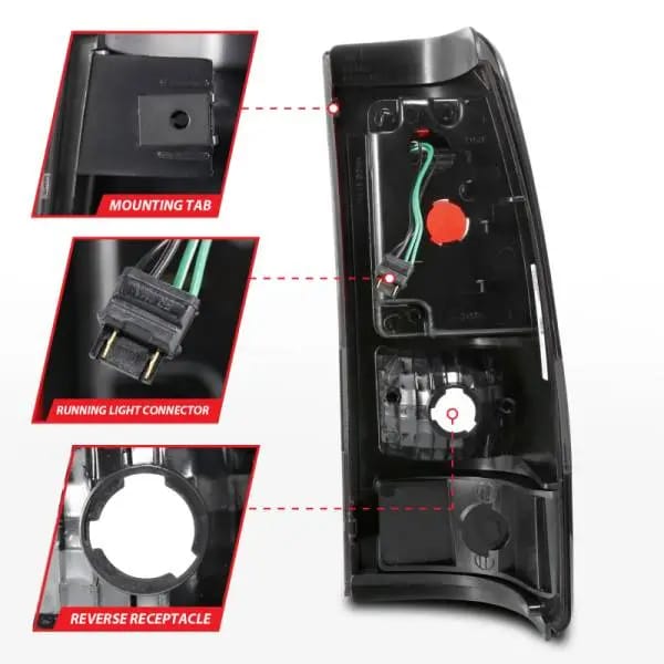 ANZO 1999-2002 Chevy Silverado 1500 LED Taillights Plank Style Black w/Smoke Lens thumbnail 12