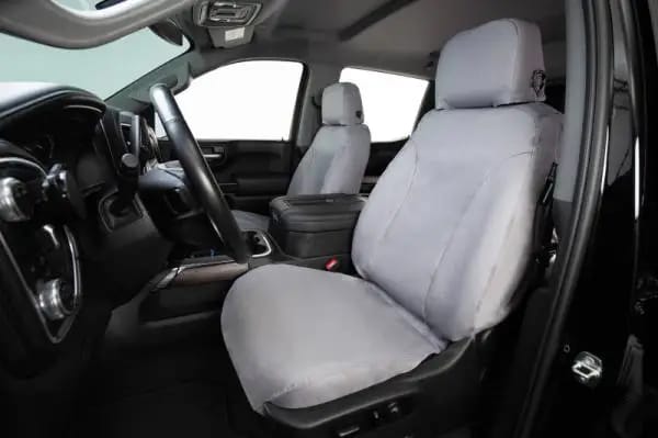 Covercraft 21-24 Ford F-150 Polycotton SeatSaver Custom Front Row Seat Covers - Grey