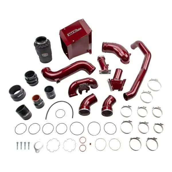 Wehrli 06-07 Chevrolet Duramax 6.6L LBZ Stage 2 High Flow Intake Bundle Kit - WCFab Red thumbnail 2