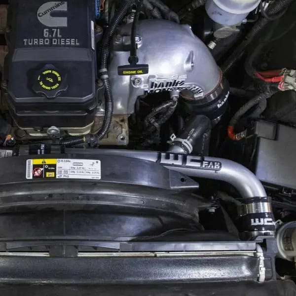 Wehrli 13-15 Dodge Cummins 6.7L w/Dual Radiator Upper Coolant Pipe - Gloss Black thumbnail 2
