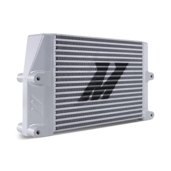 Mishimoto Heavy-Duty Oil Cooler - 10in. Same-Side Outlets - Silver thumbnail 2