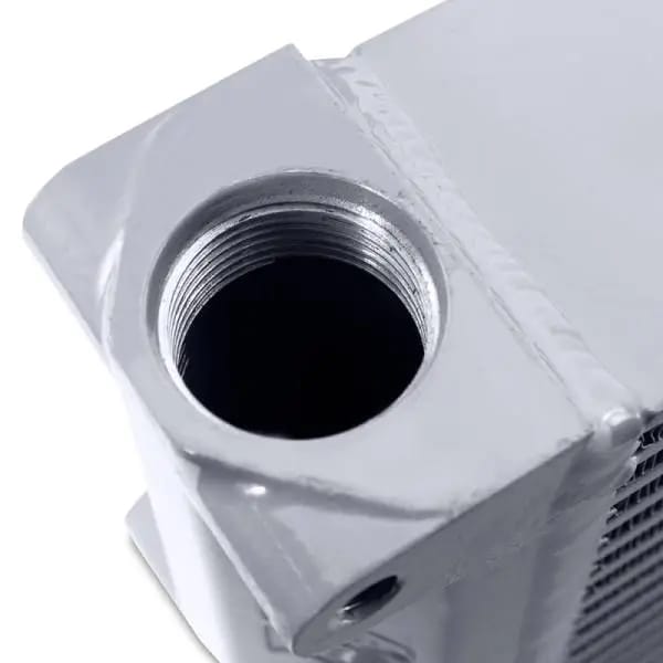 Mishimoto Heavy-Duty Oil Cooler - 10in. Same-Side Outlets - Silver thumbnail 8