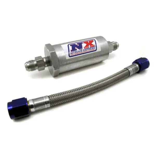 Nitrous Express 4AN Pure-Flo N2O Filter & 7 Stainless Hose (Lifetime Cleanable) thumbnail 2