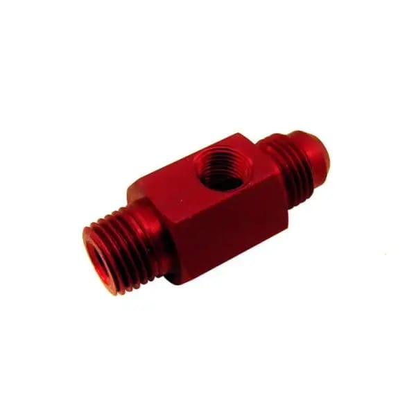 Nitrous Express 1/4 NPT x 6AN w/1/8 NPT Gauge Hole (Fuel Bypass Fitting) thumbnail 2