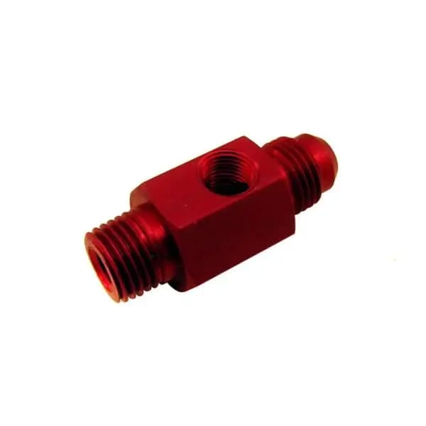 Nitrous Express 1/4 NPT x 6AN w/1/8 NPT Gauge Hole (Fuel Bypass Fitting) thumbnail 3