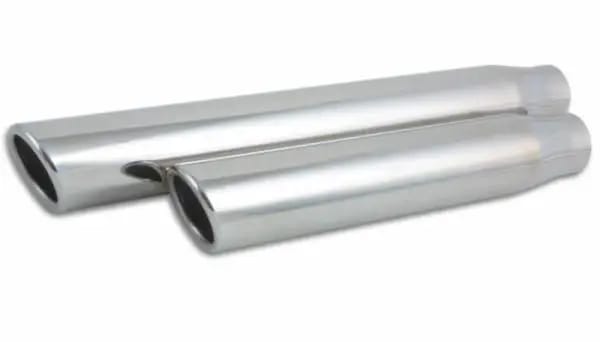 Vibrant 3.5in Round SS Truck/SUV Exh Tip (Single wall Angle Cut Rolled Edge) - 3in inlet 11in long thumbnail 2