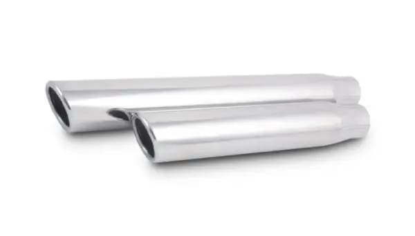 Vibrant 3.5in Round SS Truck/SUV Exh Tip (Single wall Angle Cut Rolled Edge) - 3in inlet 11in long thumbnail 3
