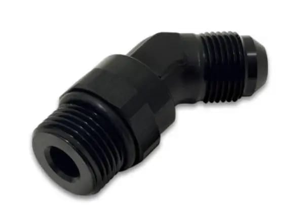 Vibrant -10AN Male to Male -10AN Straight Cut 45 Degree Adapter Fitting - Anodized Black thumbnail 3