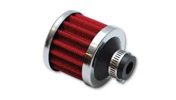 Vibrant Crankcase Breather Filter w/Chrome Cap 2 1/8in 55mm Cone ODx2 5/8in 68mm Tallx1/2in 12mm ID thumbnail 4