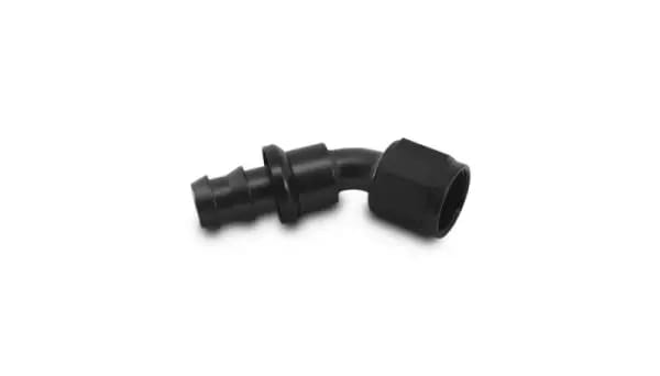 Vibrant -10AN Push-On 45 Deg Hose End Fitting - Aluminum thumbnail 3