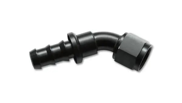 Vibrant -10AN Push-On 45 Deg Hose End Fitting - Aluminum thumbnail 4