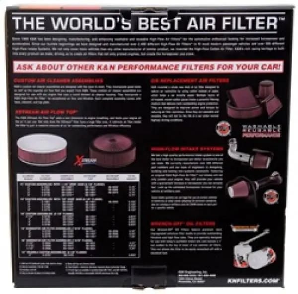 K&N Universal Custom Air Filter - Round 5.125in Flange / 14in OD / 5.125in ID / 5.625in Height thumbnail 4