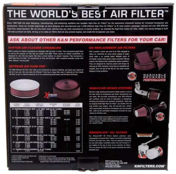 K&N Universal Custom Air Filter - Round 5.125in Flange / 14in OD / 5.125in ID / 4.625in Height thumbnail 4
