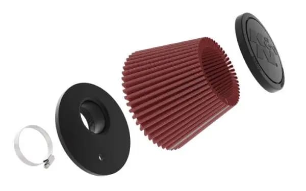 K&N Universal Clamp-on Air Filter 2in Flange ID 5-3/16in Base 3-1/2in Top 3-11/16in Height w/ Vent thumbnail 2