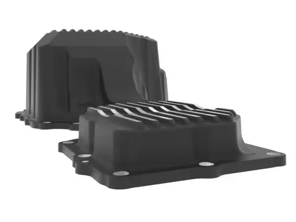 aFe 17-19 GM Diesel V8-6.6L L5P Engine Oil Pan w/ Machined Fins thumbnail 2