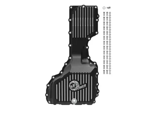 aFe 17-19 GM Diesel V8-6.6L L5P Engine Oil Pan w/ Machined Fins thumbnail 3