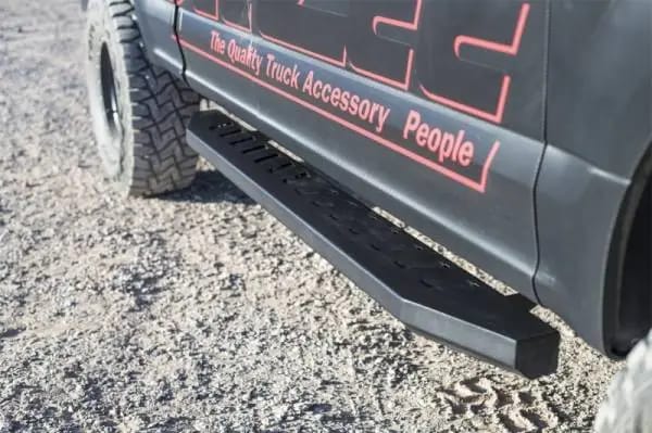 Deezee Universal Chevrolet/GMC/Dodge/Ford Full Size Running Board ExtCab Section Louvered Black thumbnail 2