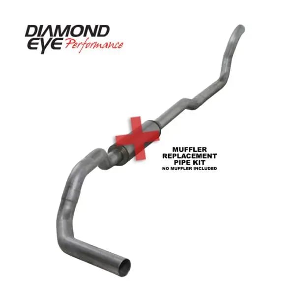 Diamond Eye KIT 4in TB MFLR RPLCMENT PIPE SGL AL: 2-WHEEL DRIVE ONLY 89-93 DODGE CUMMINS 5.9L thumbnail 4