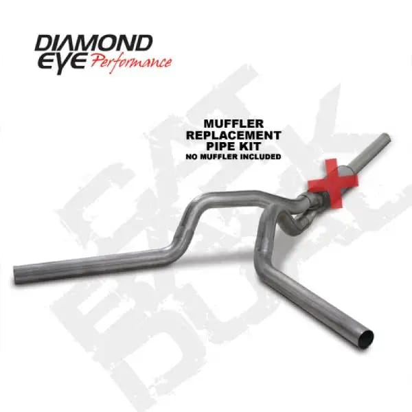 Diamond Eye KIT 4in Catback MFLR RPLCMENT PIPE DUAL SS: 2004.5-2007.5 DODGE CUMMINS 600 thumbnail 2