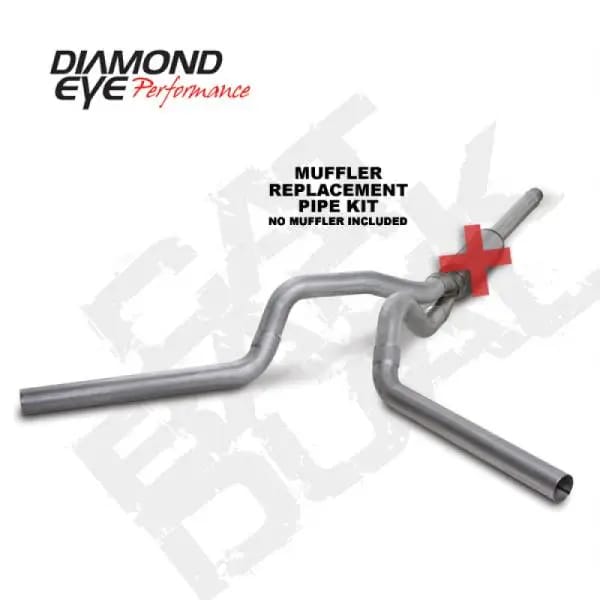 Diamond Eye KIT 4in Catback MFLR RPLCMENT PIPE DUAL AL: 94-97 FORD 7.3L F250/F350 PWRSTROKE thumbnail 3