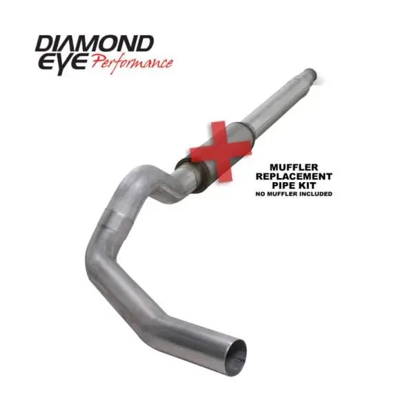Diamond Eye KIT 5in Catback MFLR RPLCMENT PIPE Single AL: 94-97 FORD 7.3L F250/F350 PWRSTROKE thumbnail 2