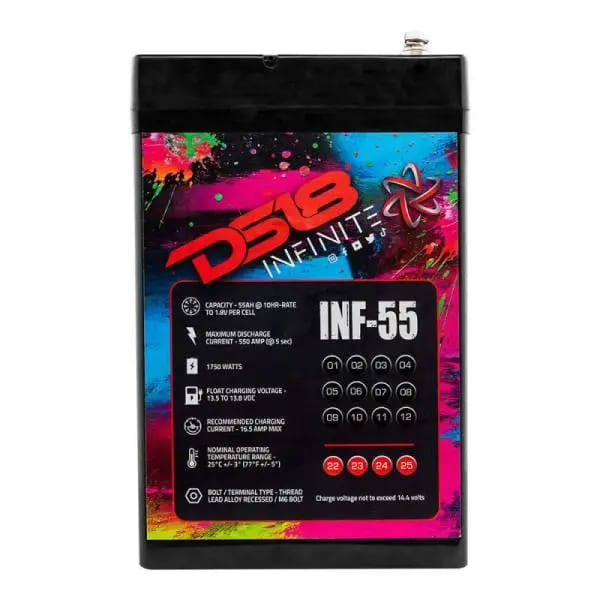 DS18 1750 Watts 55 AH Infinite AGM Power Cell Battery thumbnail 3