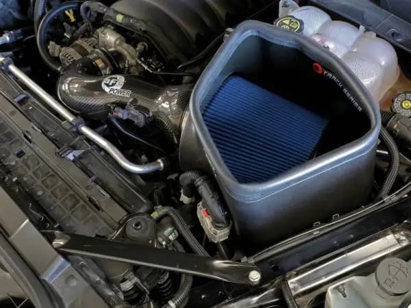 aFe 19-20 GM Trucks 5.3L/6.2L Track Series Carbon Fiber Cold Air Intake System With Pro 5R Filters thumbnail 2