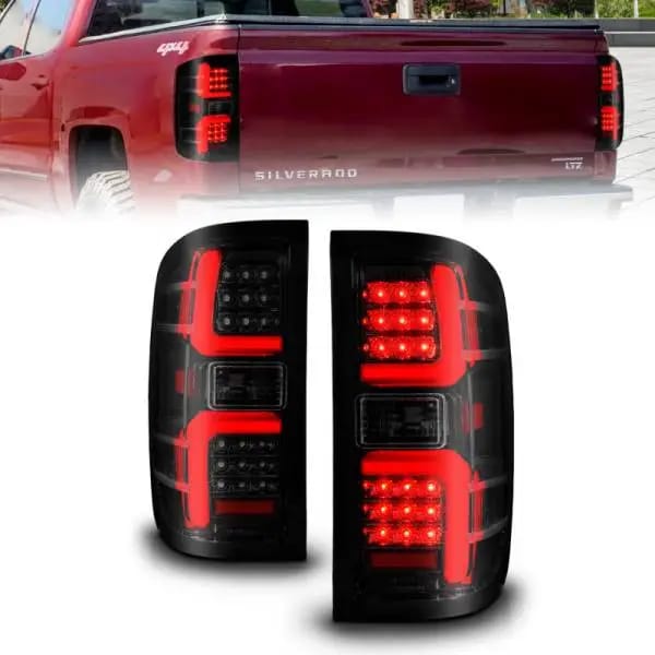 ANZO 15-19 Chevrolet Silverado 2500 HD/3500 HD LED Taillight w/ Sequential Black Housing/Smoke Lens thumbnail 2