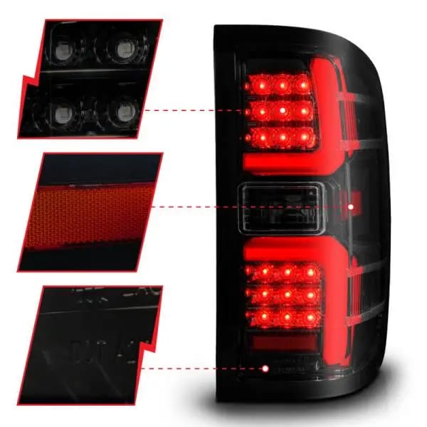 ANZO 15-19 Chevrolet Silverado 2500 HD/3500 HD LED Taillight w/ Sequential Black Housing/Smoke Lens thumbnail 9