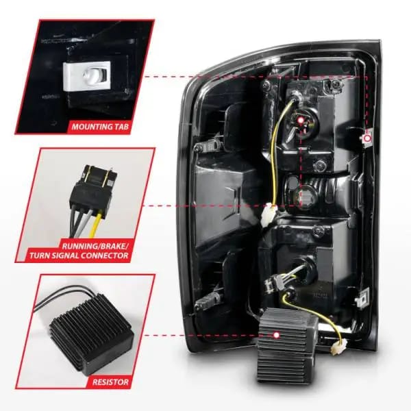 ANZO 15-19 Chevrolet Silverado 2500 HD/3500 HD LED Taillight w/ Sequential Black Housing/Smoke Lens thumbnail 10