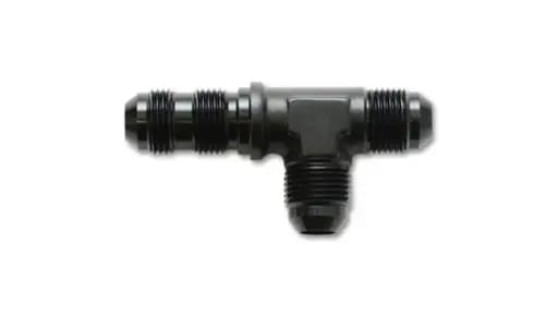 Vibrant -10AN Bulkhead Adapter Tee on Run Fittings - Anodized Black Only