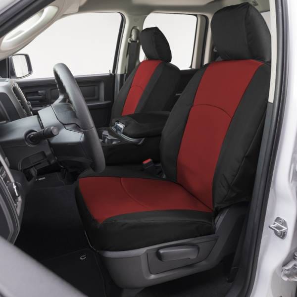 Covercraft 16-24 Chevrolet Express/GMC Endura PrecisionFit Custom Front Row Seat Covers - Red/Black