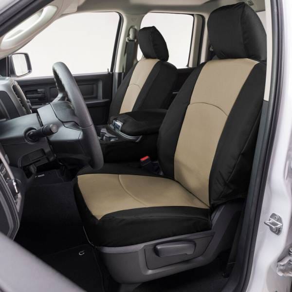 Covercraft 16-24 Chevrolet Express/GMC Endura PrecisionFit Custom Front Row Seat Covers - Tan/Black