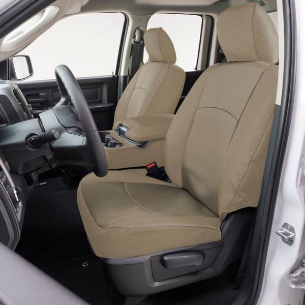Covercraft 16-24 Chevrolet Express/GMC Endura PrecisionFit Custom Front Row Seat Covers - Tan/Tan