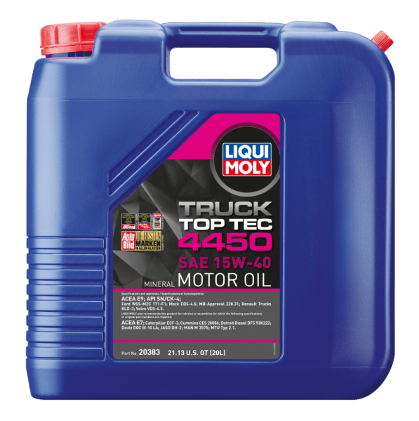 LIQUI MOLY 20L Top Tec Truck 4450 Motor Oil SAE 15W40