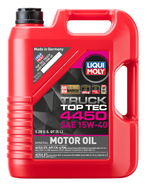 LIQUI MOLY 5L Top Tec Truck 4450 Motor Oil SAE 15W40