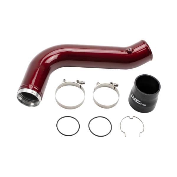 Wehrli 17-19 Chevrolet 6.6L L5P Duramax Passenger Side 3.5in Intercooler Pipe - WCFab Red