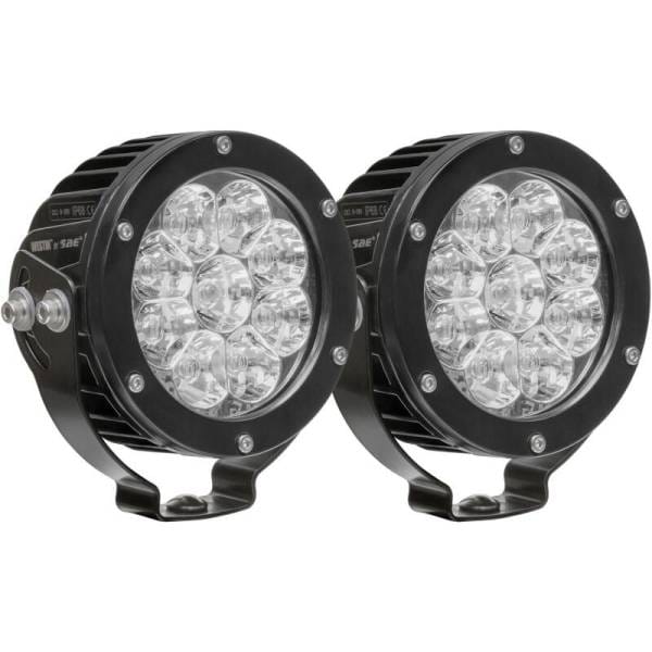 Westin Axis LED Auxiliary Light 4.75 inch Round Flood w/3W Osram (Set of 2) - Black